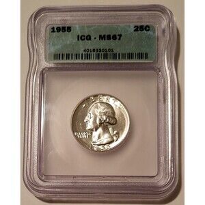 1955 Washington Quarter MS67 ICG